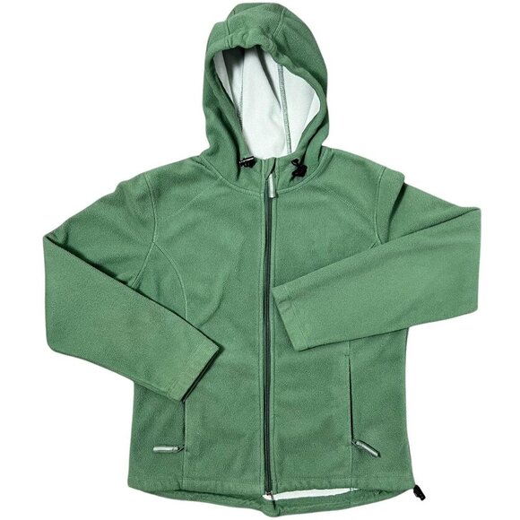 cute and cozy green botanical debossed print hoodie - Picture 2 of 8